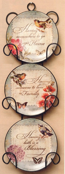 #2584 Family Blessing Inspirational Wall Plates S/3