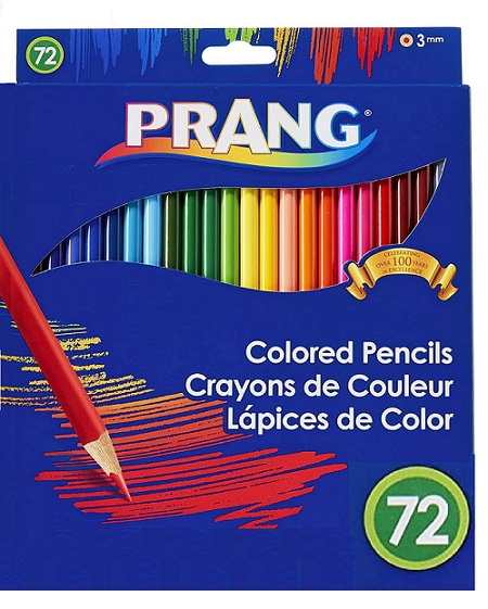 #2725 Prang Colored Pencils 3.3 MI 72 Bright Colors