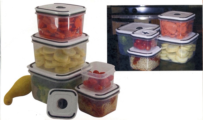 8136 Square Storage Containers Set of 5 