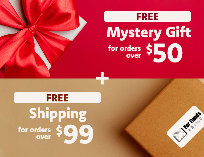 Free Mystery Gift for orders over $50. Free Shipping for orders over $99.