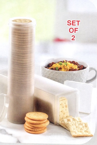 Cracker Keeper Set - Round And Square Cracker Container