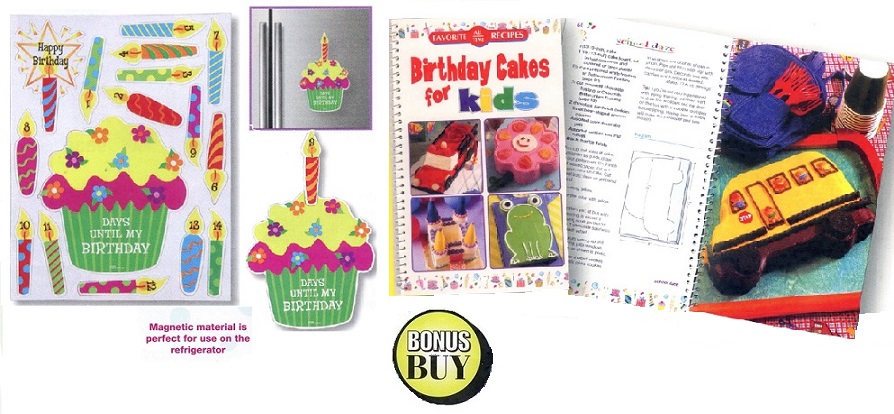#2112 Birthday Cakes for Kids & Bonus Birthday Magnets Countdown